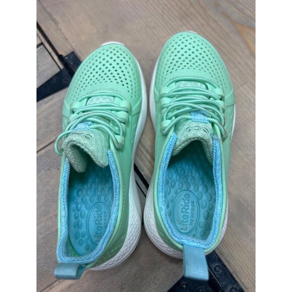 Crocs LiteRide Pacer Mint Green Athletic Sneakers J1 - Picture 4 of 6